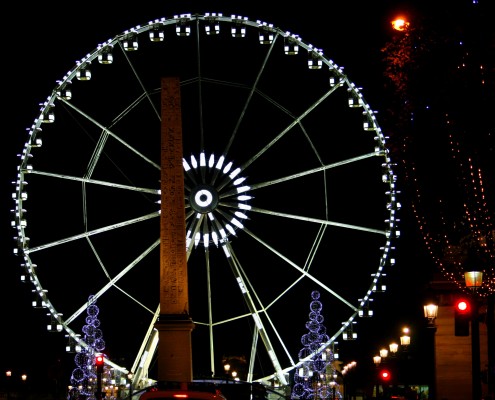 Visite Groupe Paris en bus Champs Elysées Place de la Concorde Grande Roue Illuminations Nöel