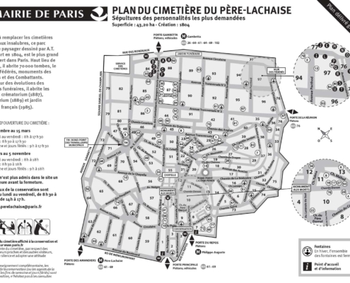 Plan cimetière du Père Lachaise